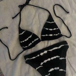 BECCA Black and White Bikini Bold Stripes